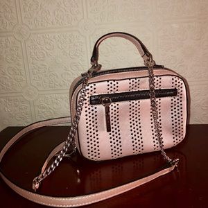 MILLY Leather crossbody Pink Metallic